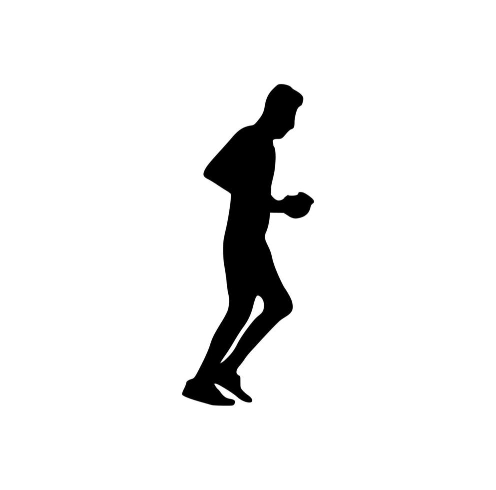 silhouette of running people vector