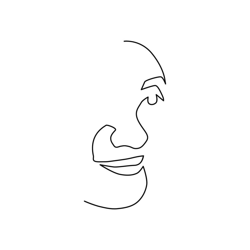 line art woman vector