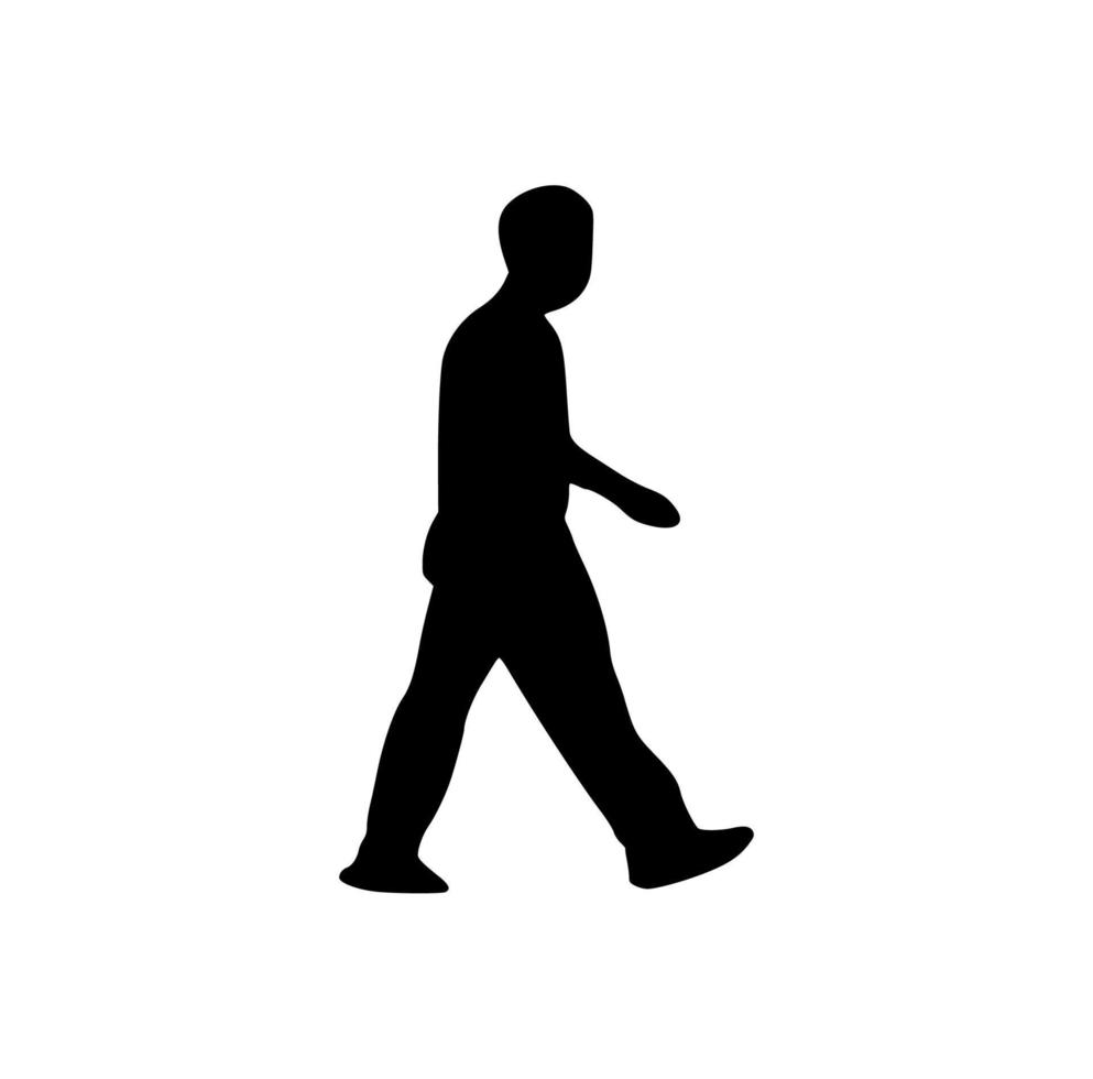 silhouette of running people vector
