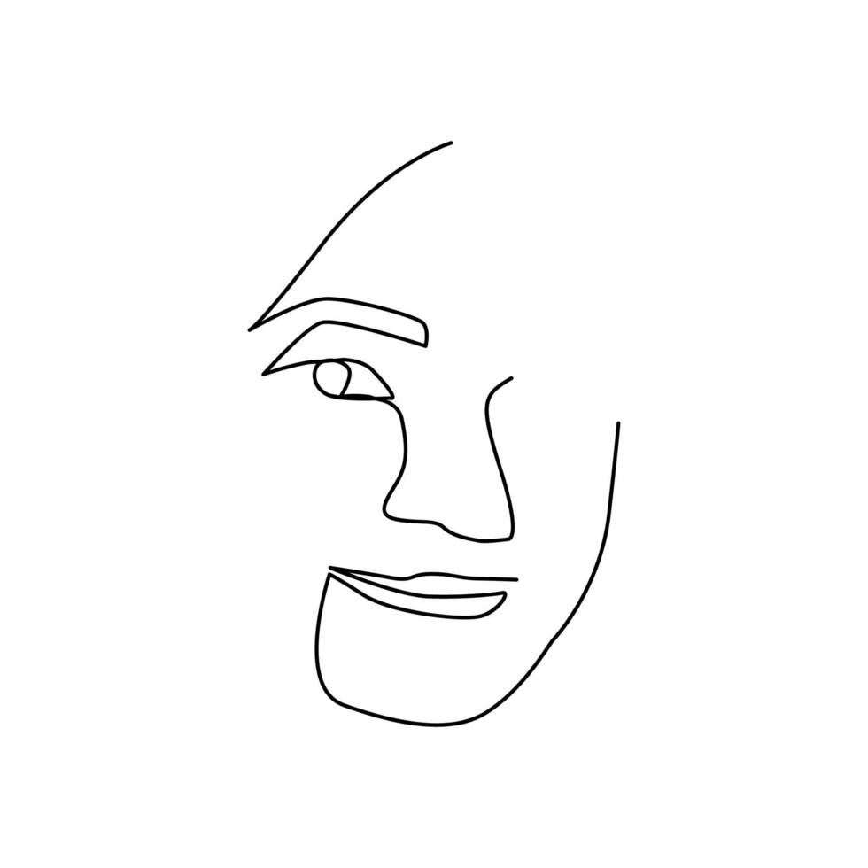 line art woman vector