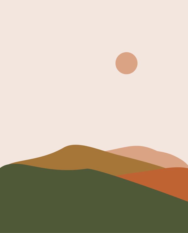 abstract boho landscape vector