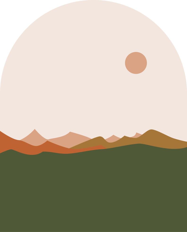 abstract boho landscape vector