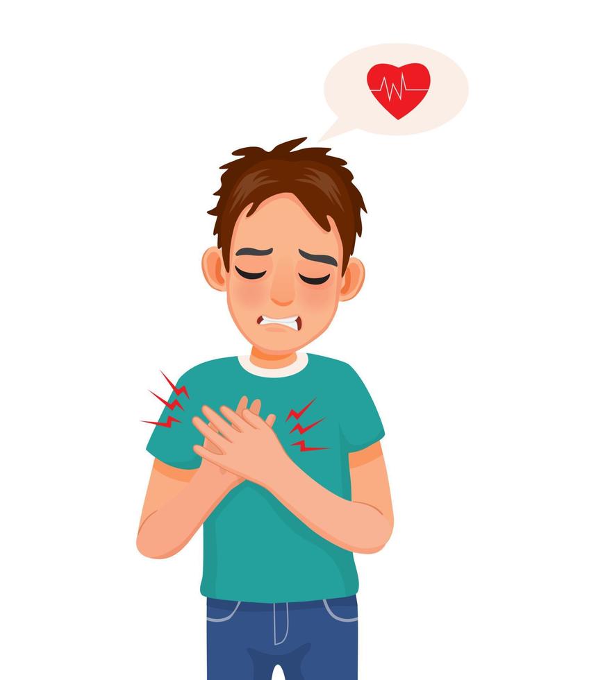 young man has severe chest pain having heart attack symptom 7925237 Vector Art at Vecteezy young man has severe chest pain having heart attack symptom 7925237 Vector Art at Vecteezy