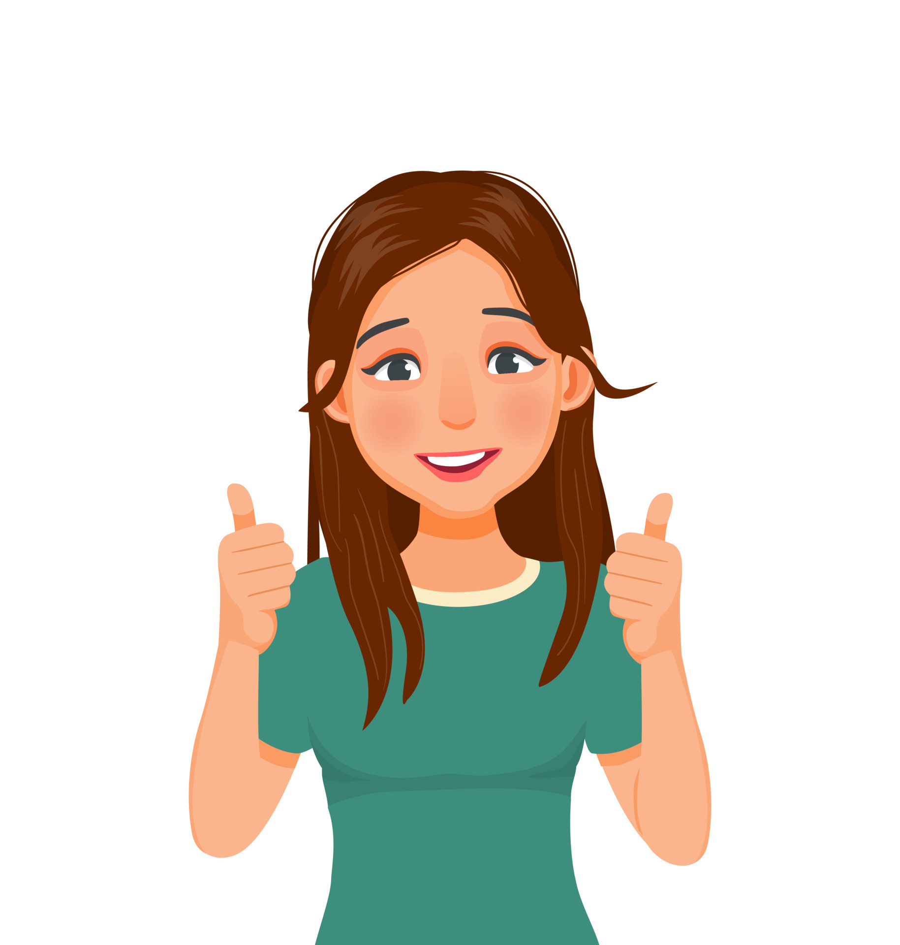 helpful girl clipart smiling