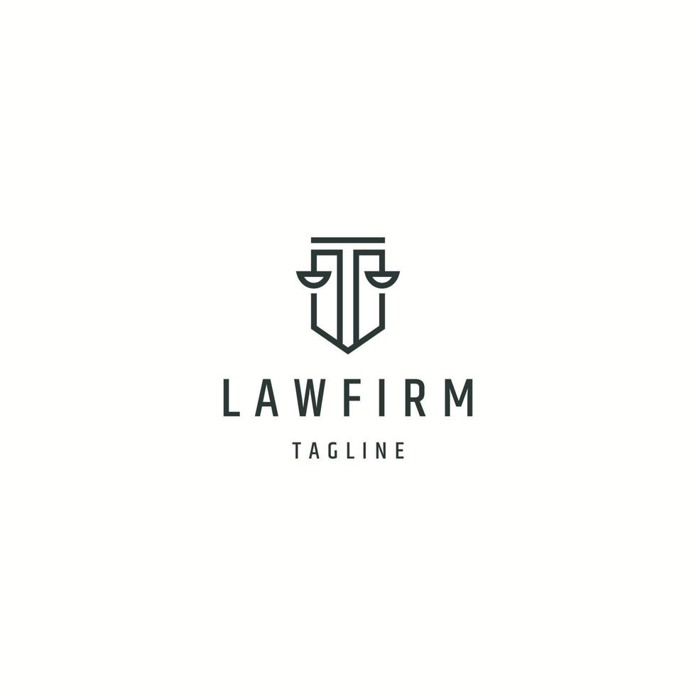 Law firm logo icon design template flat vector