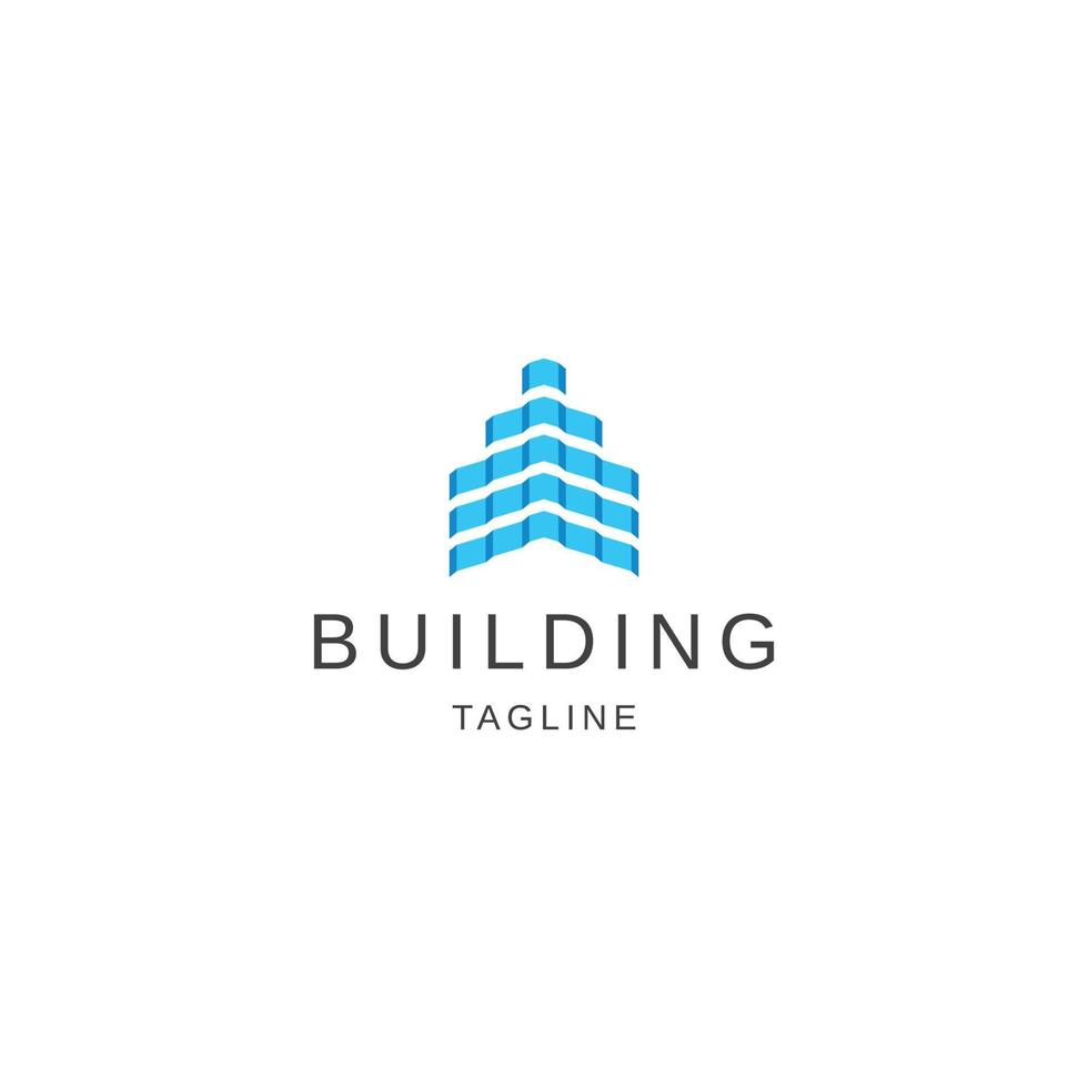 vector plano de plantilla de diseño de icono de logotipo de edificio