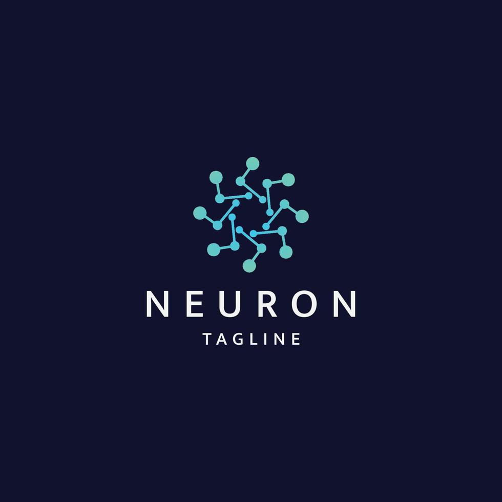 Neuro logo icon design template flat vector