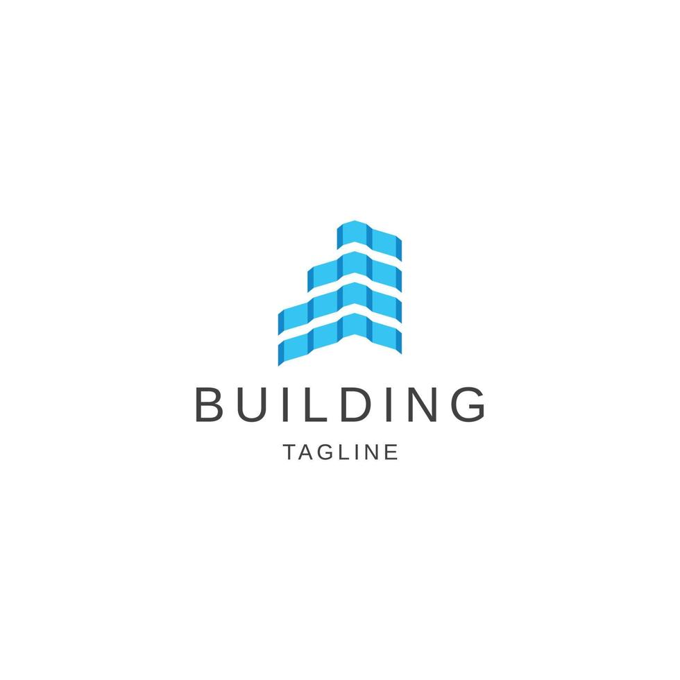 Building logo icon design template flat vector