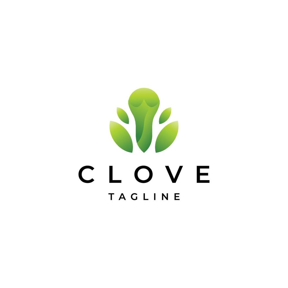 clove logo icon design template flat vector illustration