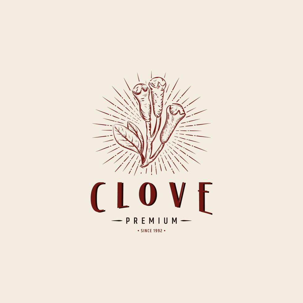 clove logo icon design template flat vector illustration