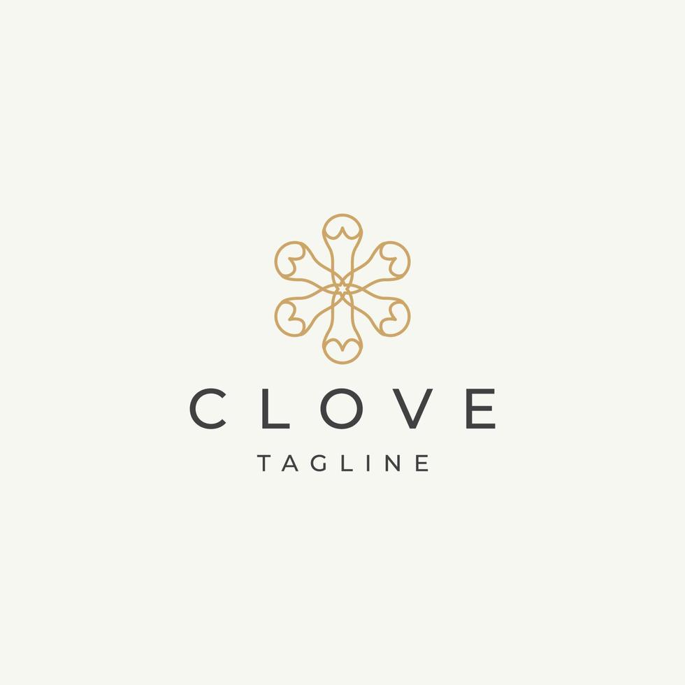 clove logo icon design template flat vector illustration