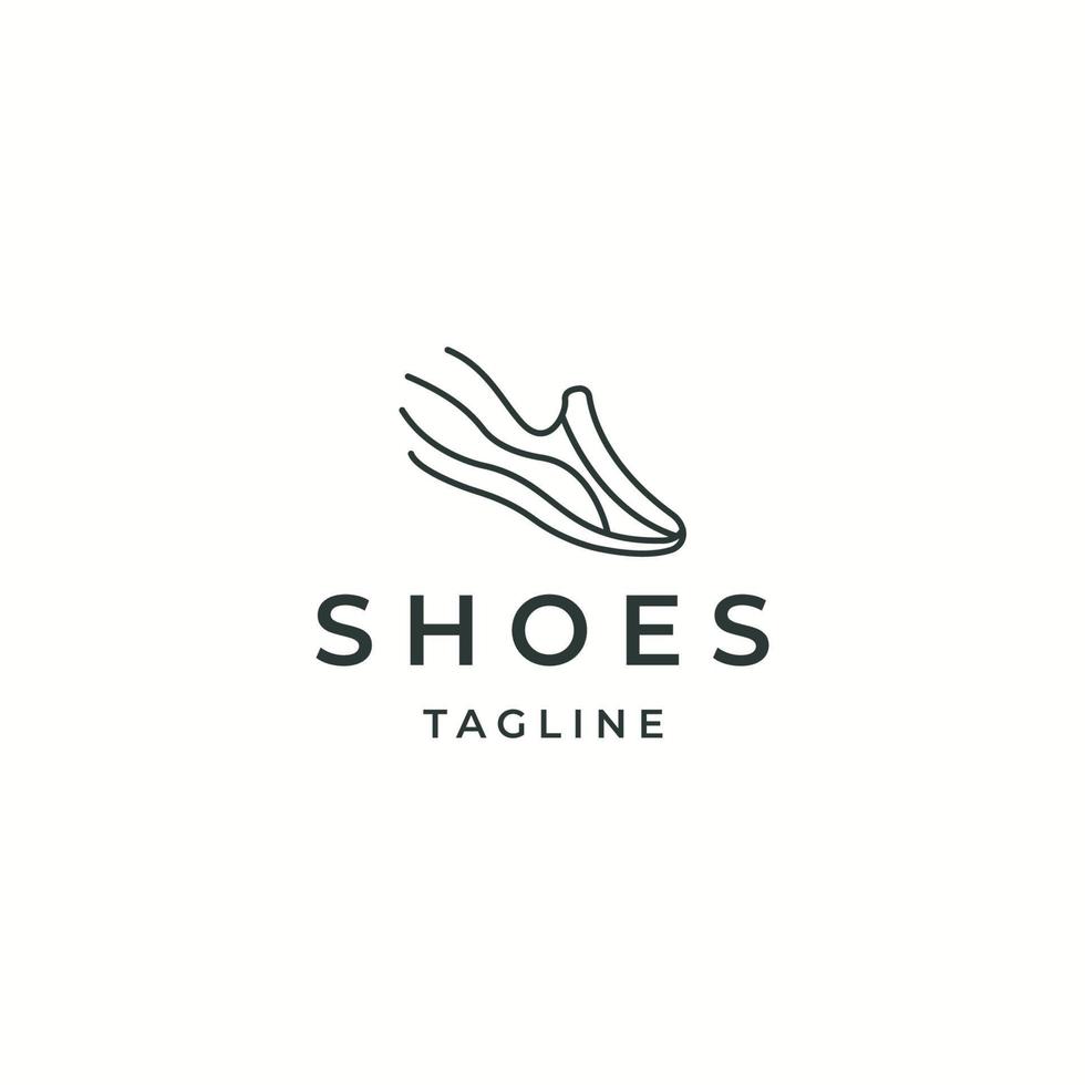 Shoes logo icon design template flat vector illustration