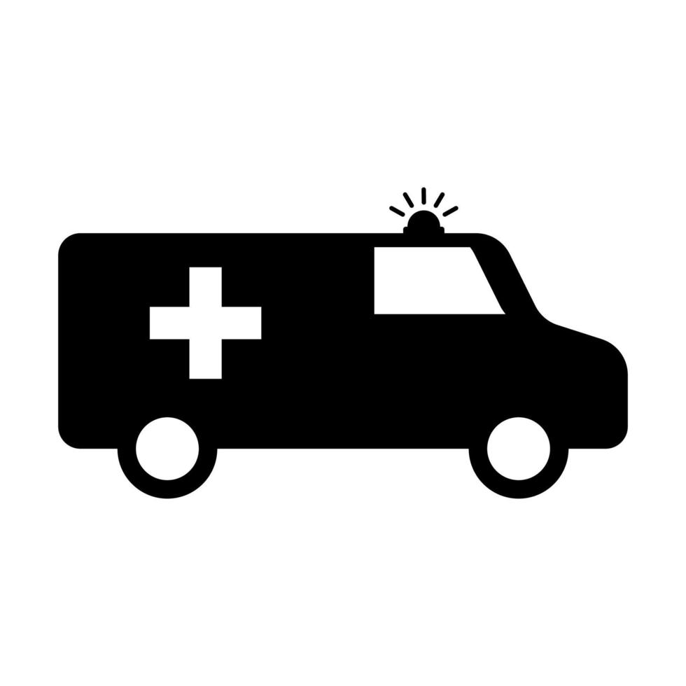 Ambulance vector icon isolated on white background