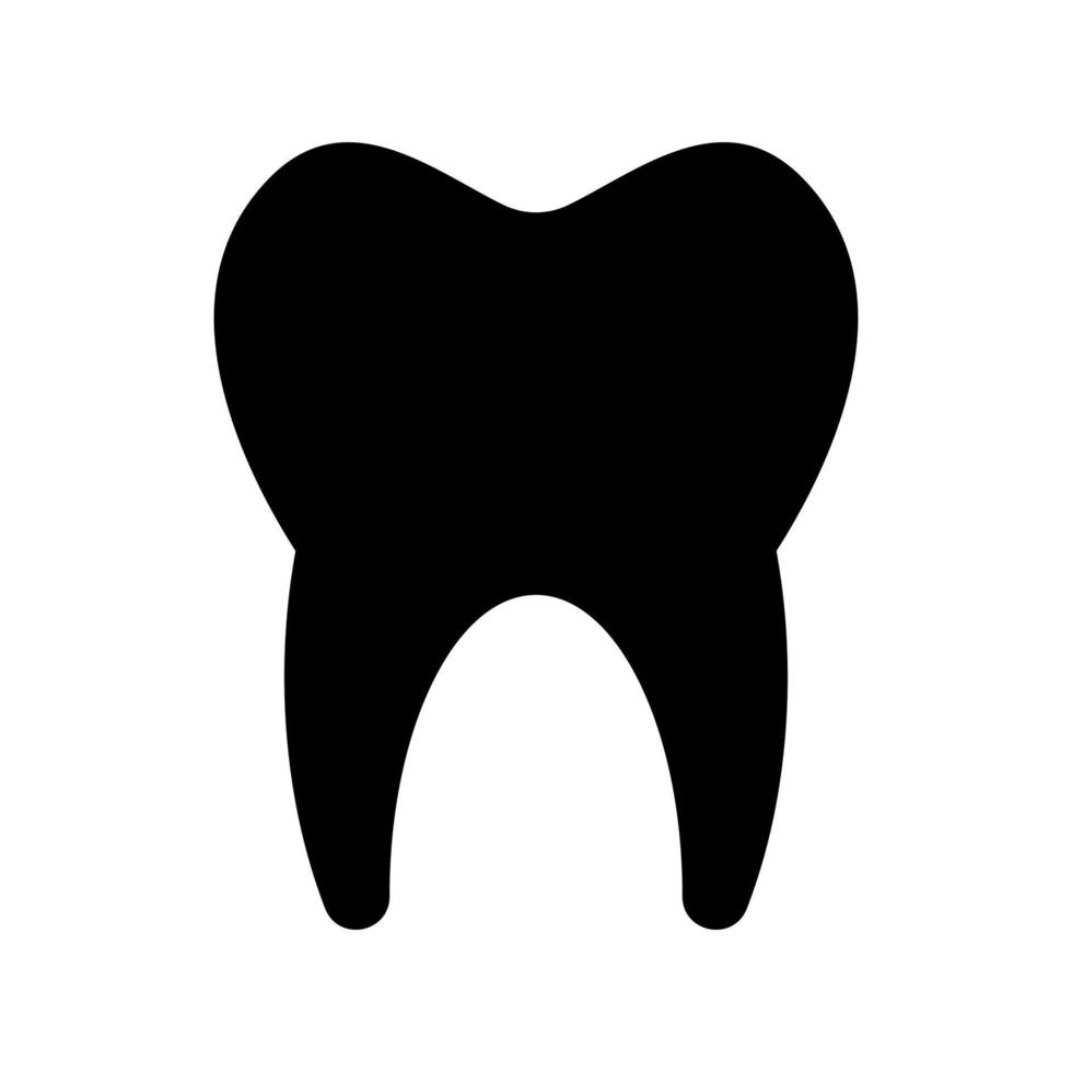 Tooth vector icon isolated on white background