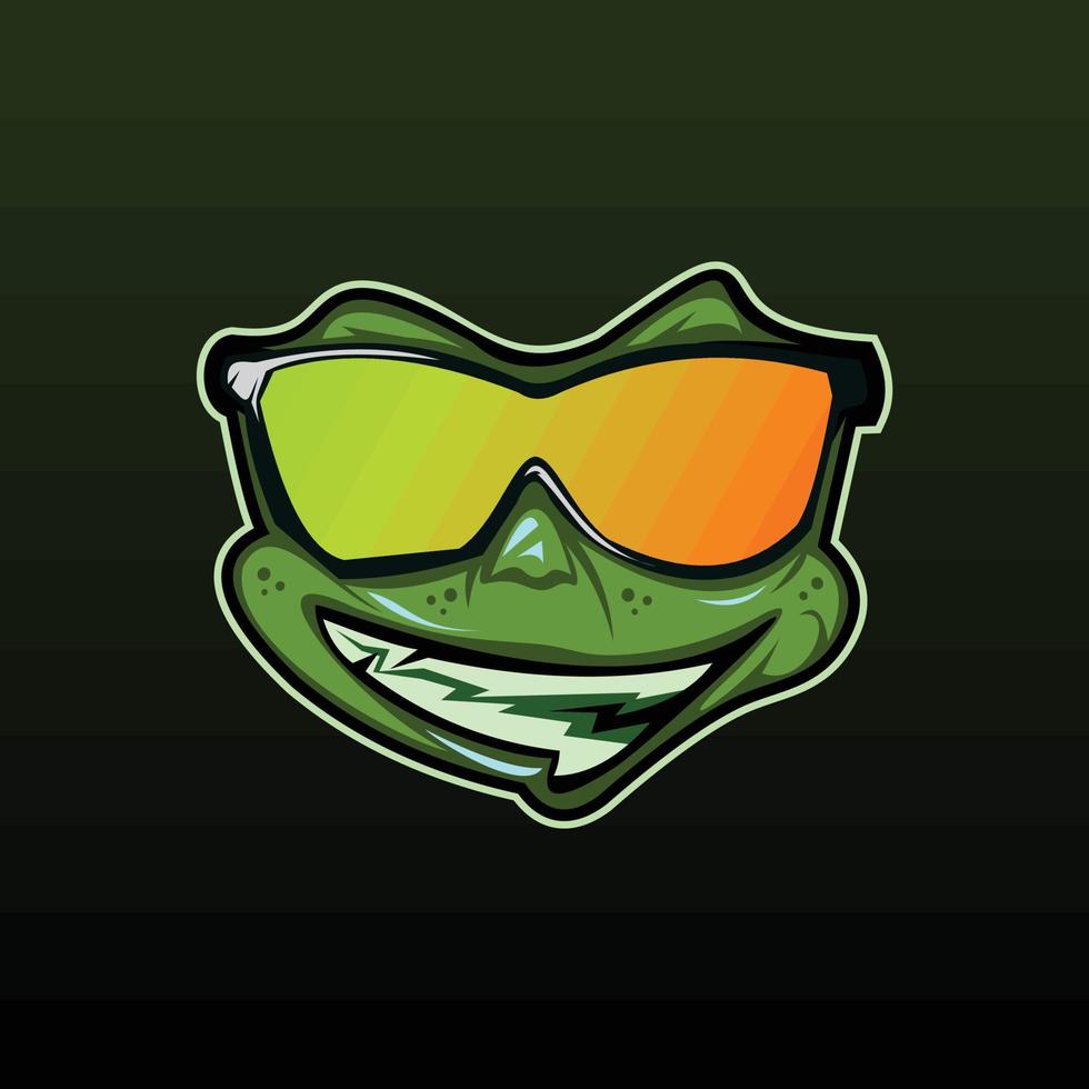 frog face mascot vector