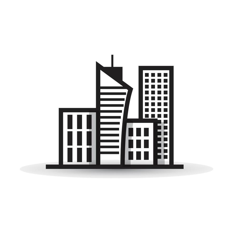 Black building vector icon isolated on white background 7926215 Vector Art  at Vecteezy