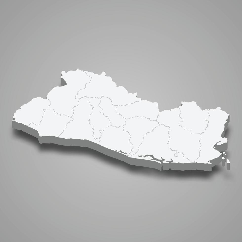 3d map with borders Template for your design vector