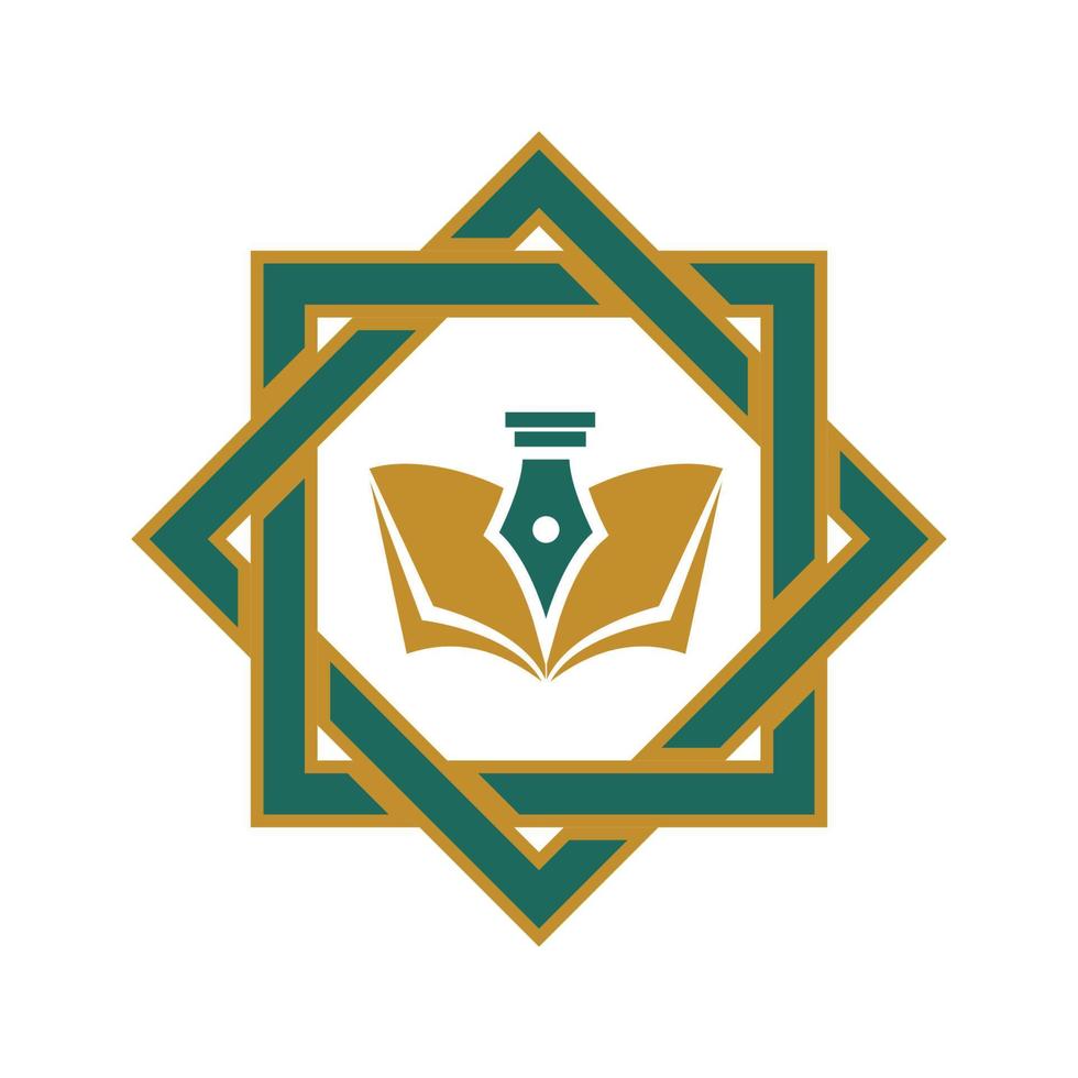 diseño de vector de plantilla de logotipo de escuela islámica