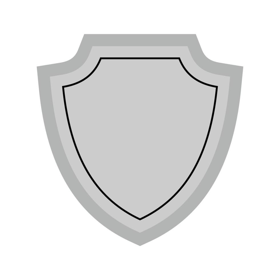 silver shield icon flat vector design 7926354 Vector Art at Vecteezy
