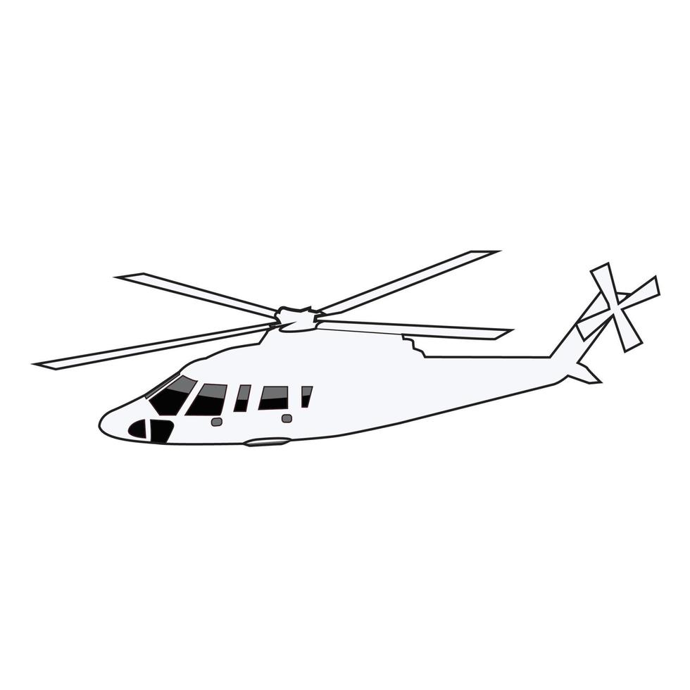 luxury private helicopter vector design