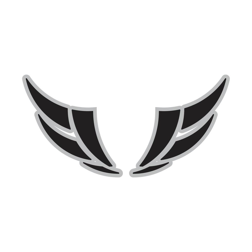 wings logo template vector design