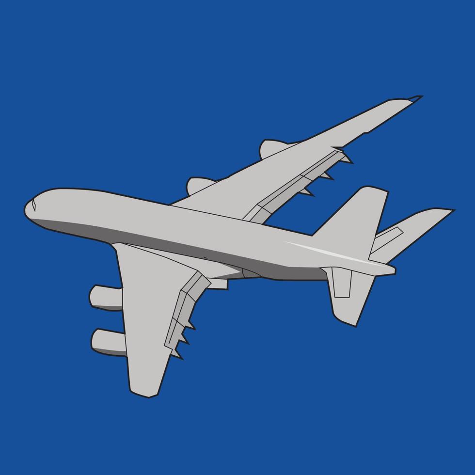 diseño de vector de ilustración de avión comercial