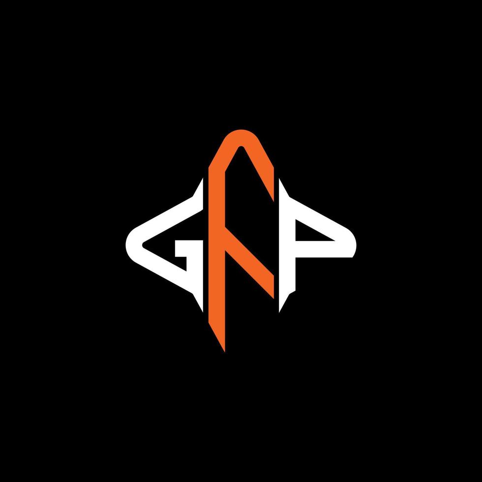 GFP letter logo creative design with vector graphic