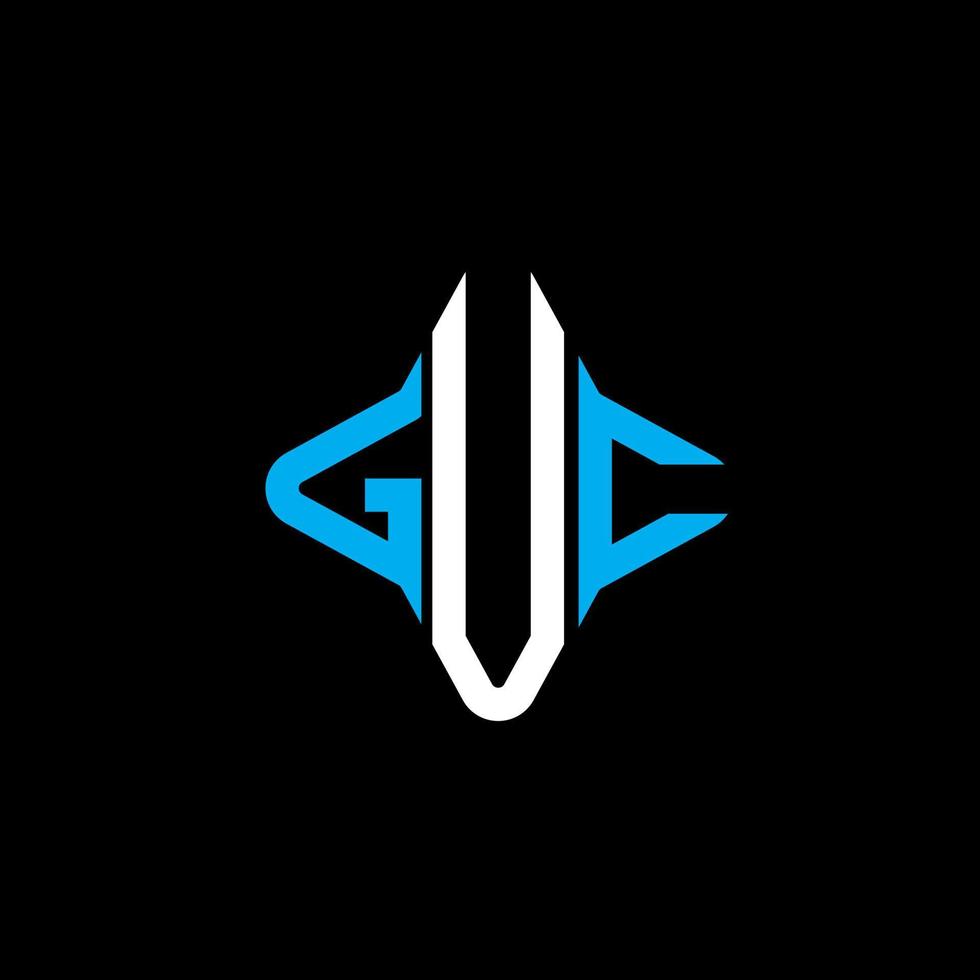 GUC letter logo creative design with vector graphic
