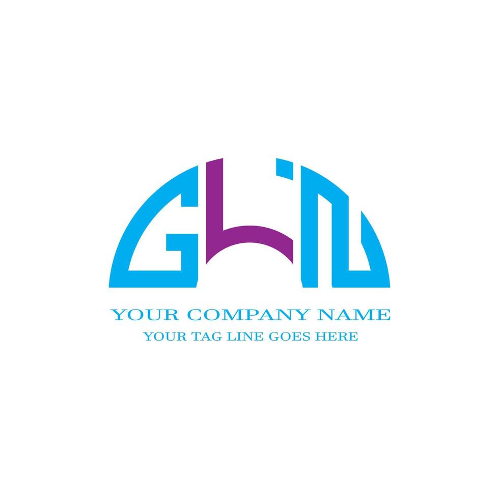 GLN letter logo creative design with vector graphic