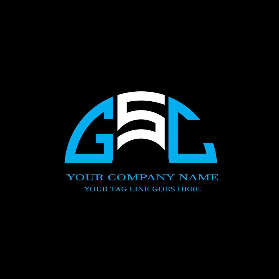 GSC letter logo creative design with vector graphic