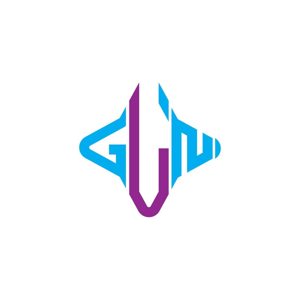 diseño creativo del logotipo de la letra gln con gráfico vectorial vector