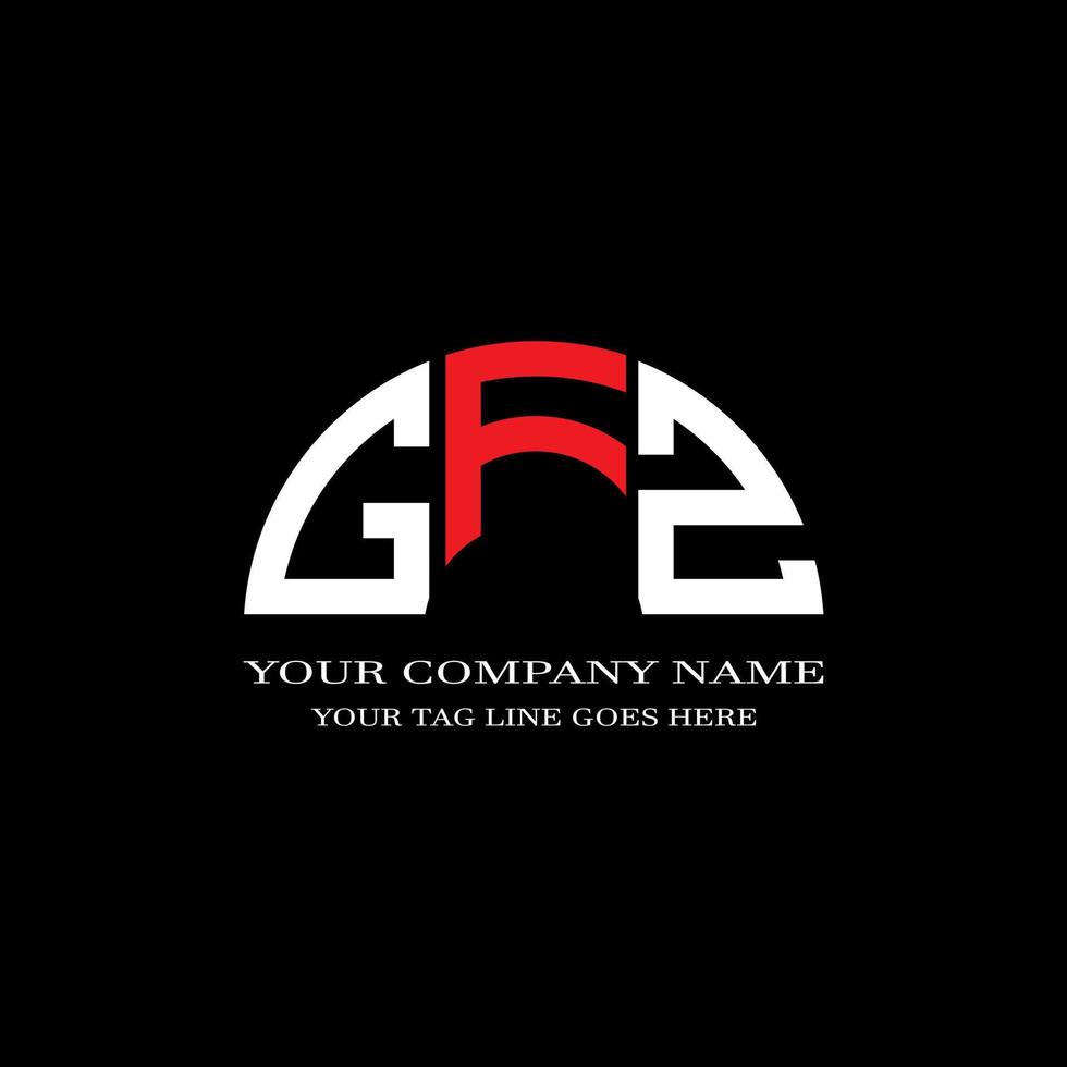 GFZ letter logo creative design with vector graphic