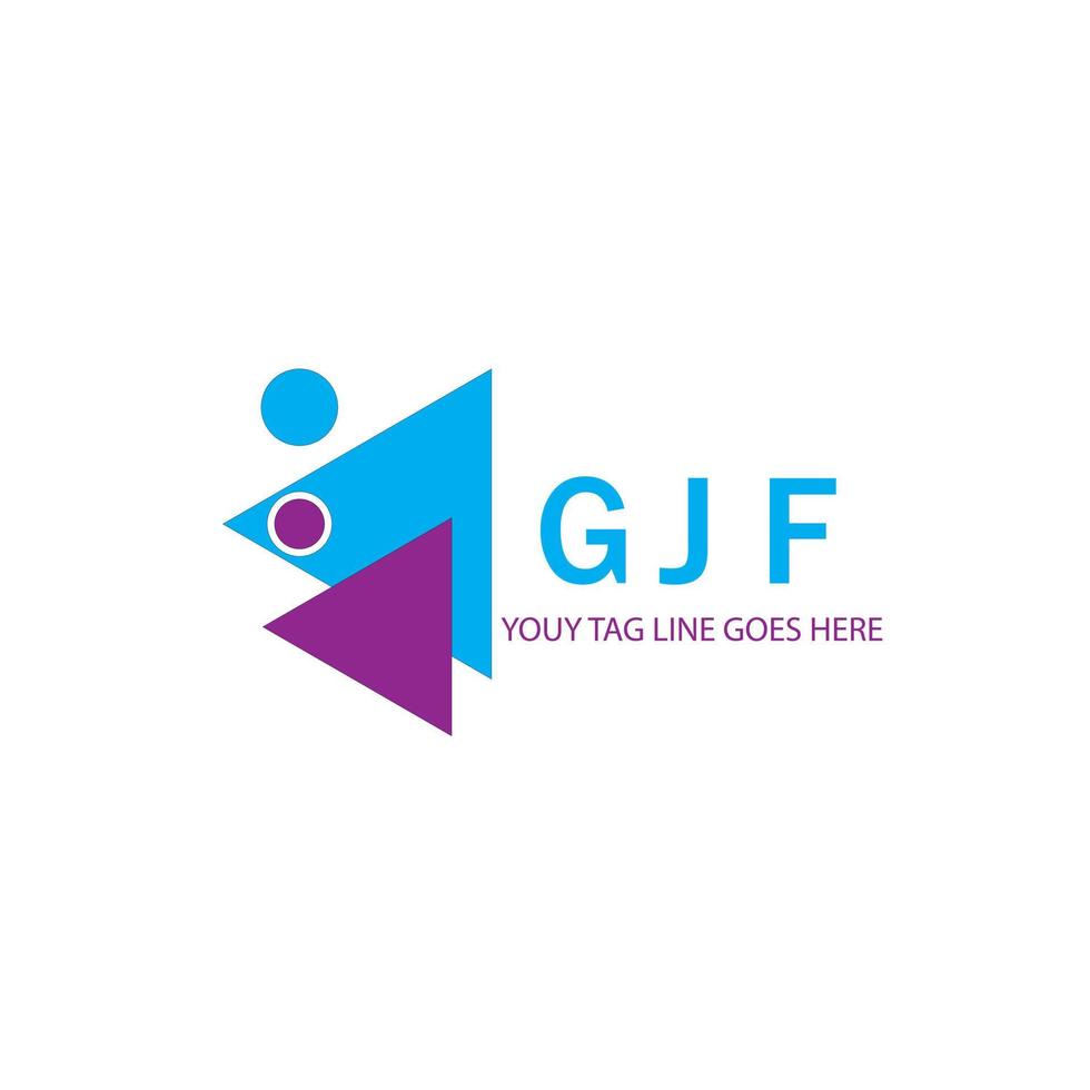 Diseño creativo del logotipo de la letra gjf con gráfico vectorial vector
