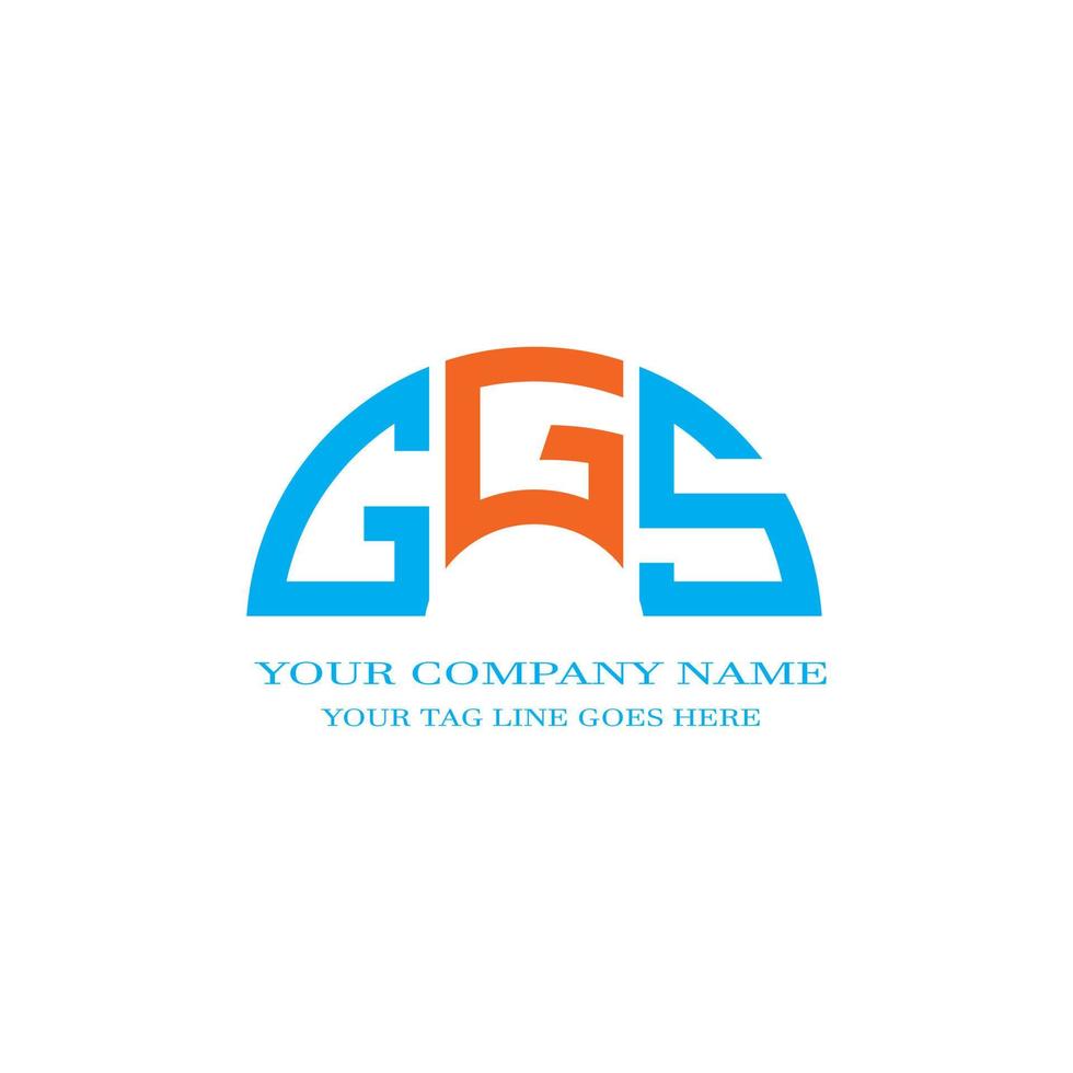 GGS letter logo creative design with vector graphic