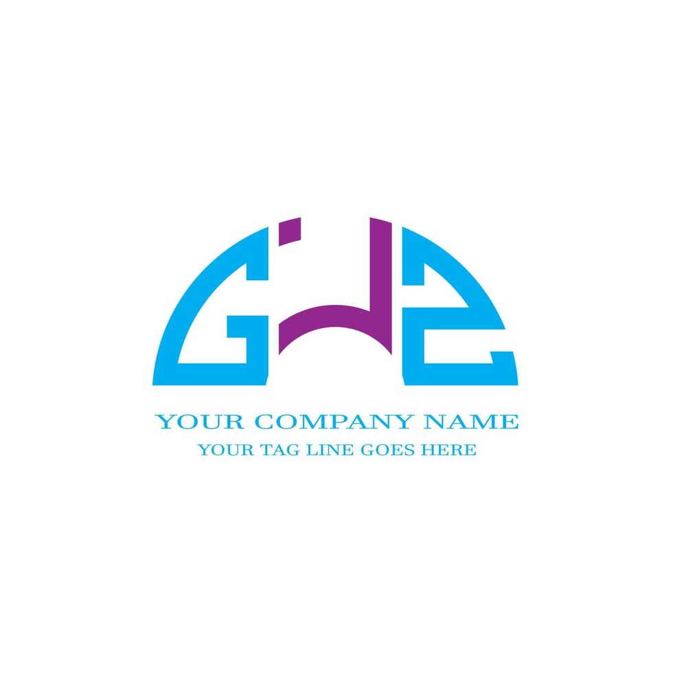 GJZ letter logo creative design with vector graphic