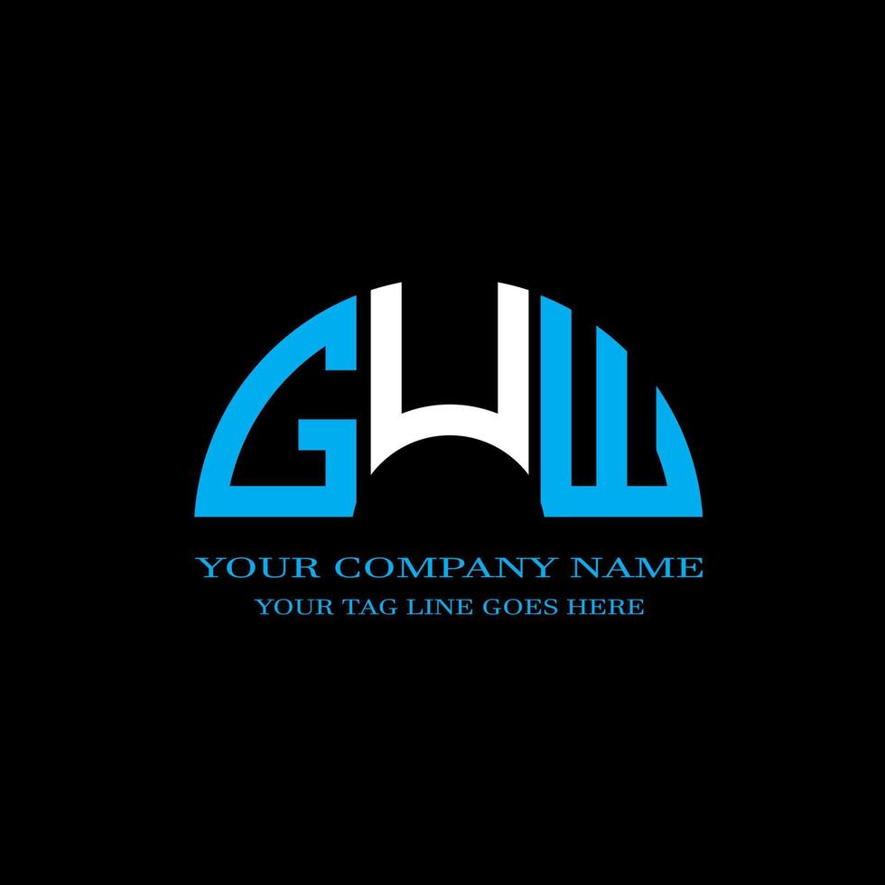 GUW letter logo creative design with vector graphic