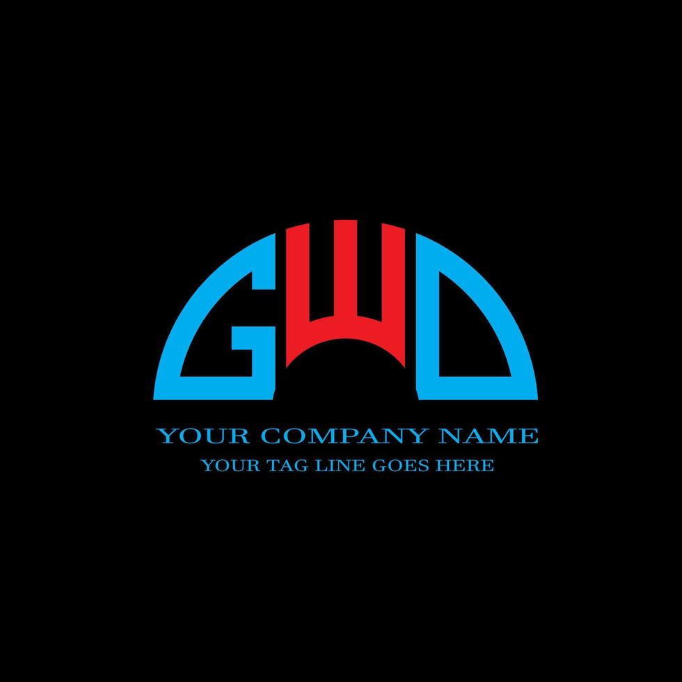 GWD letter logo creative design with vector graphic 7926594 Vector Art