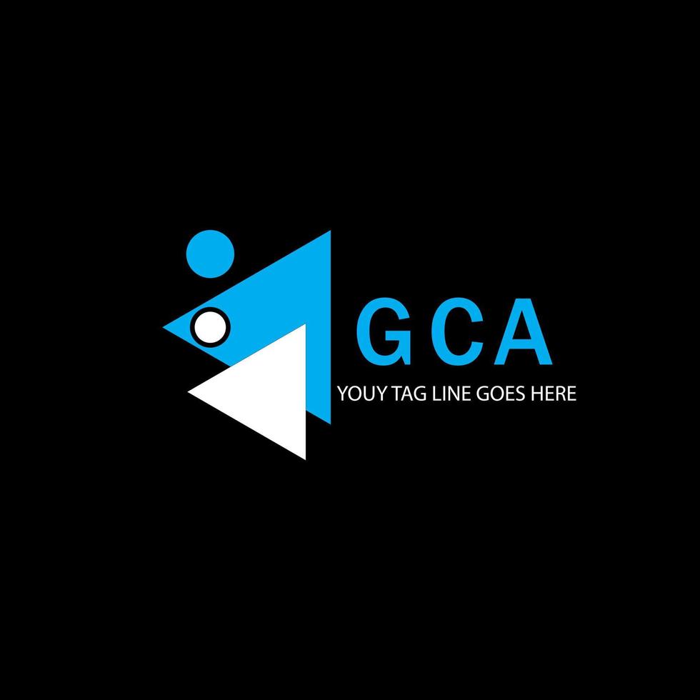 diseño creativo del logotipo de la letra gca con gráfico vectorial vector