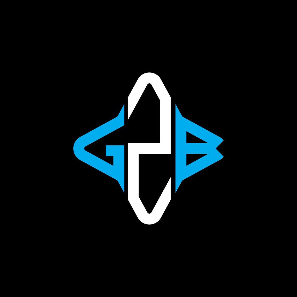 Diseño creativo del logotipo de la letra gzb con gráfico vectorial vector