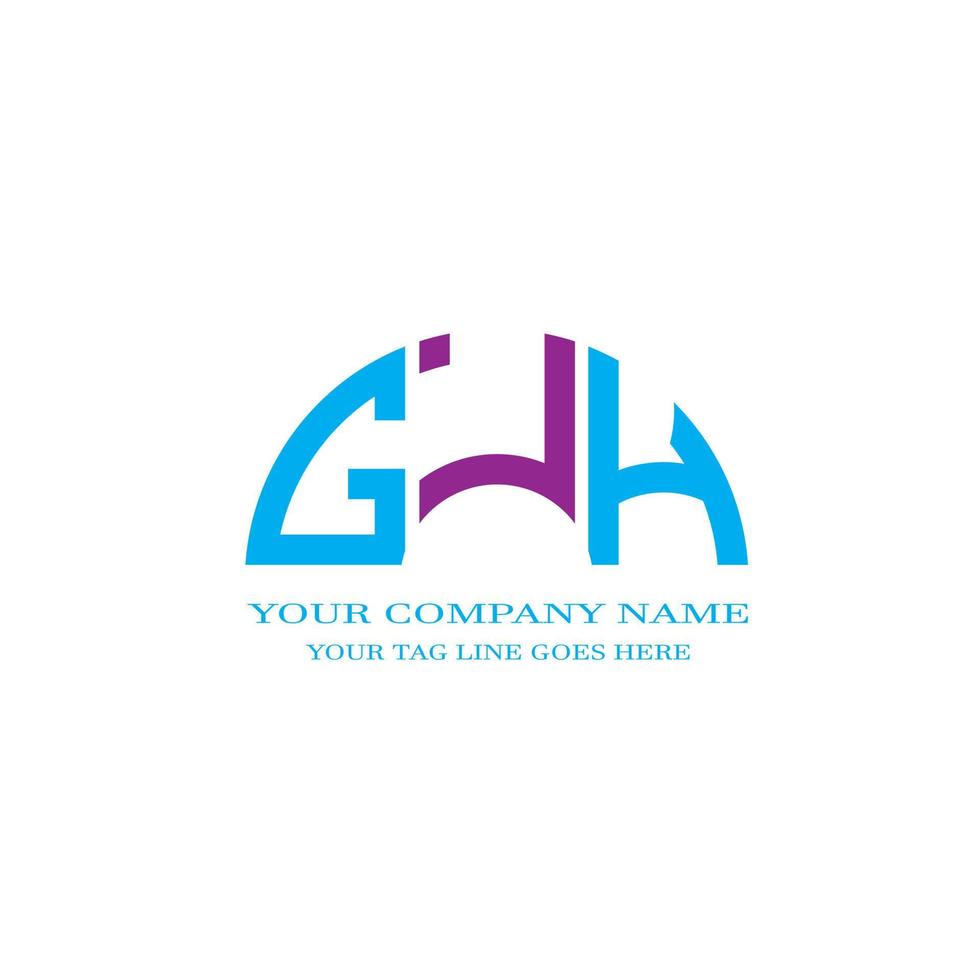 GJH letter logo creative design with vector graphic