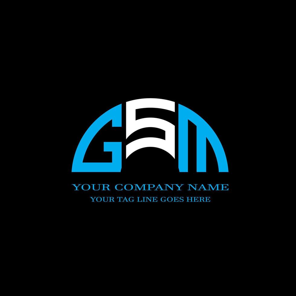GSM letter logo creative design with vector graphic
