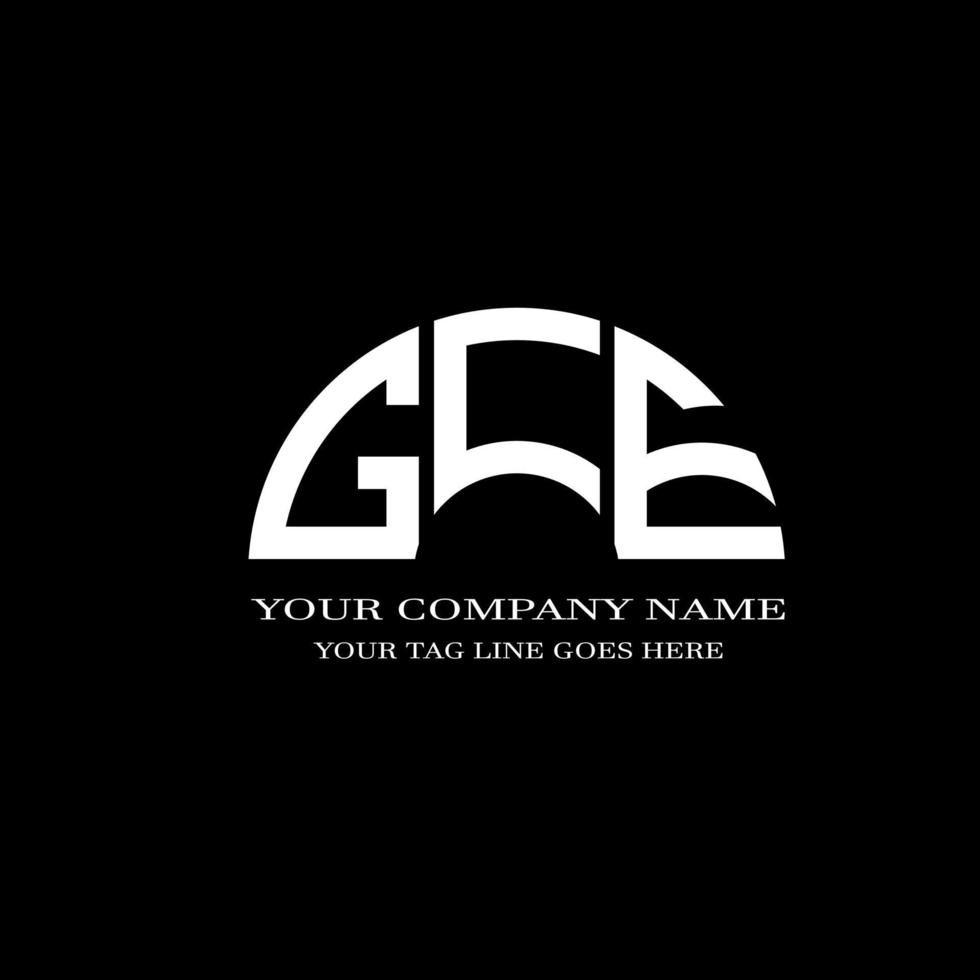 diseño creativo del logotipo de la letra gce con gráfico vectorial vector
