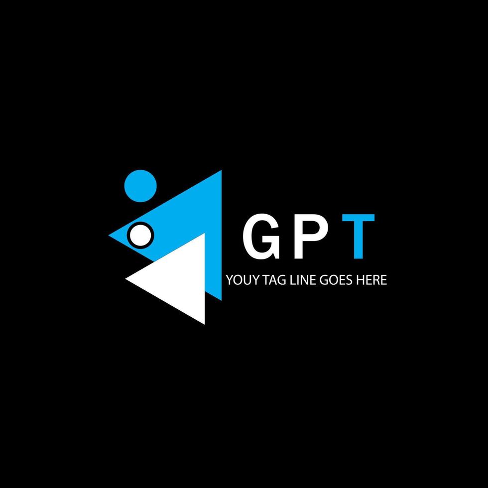 diseño creativo del logotipo de la letra gpt con gráfico vectorial vector