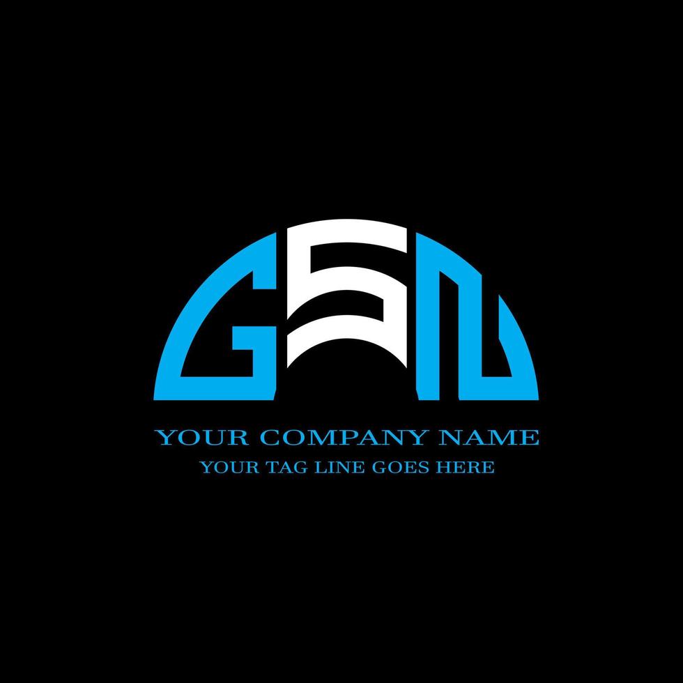 GSN letter logo creative design with vector graphic