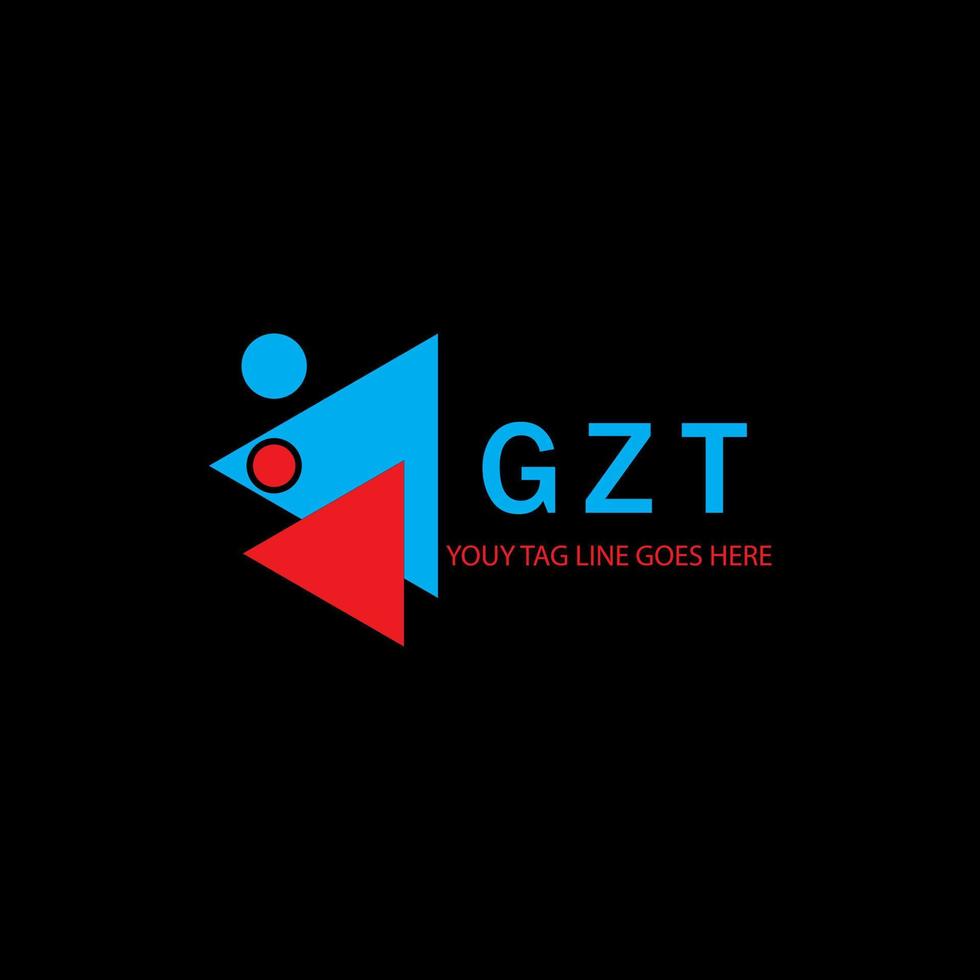 diseño creativo del logotipo de la letra gzt con gráfico vectorial vector