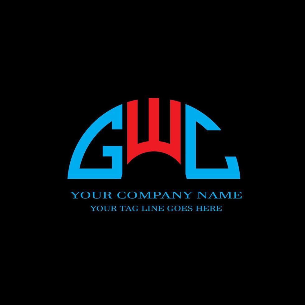 GWC letter logo creative design with vector graphic 7926807 Vector Art