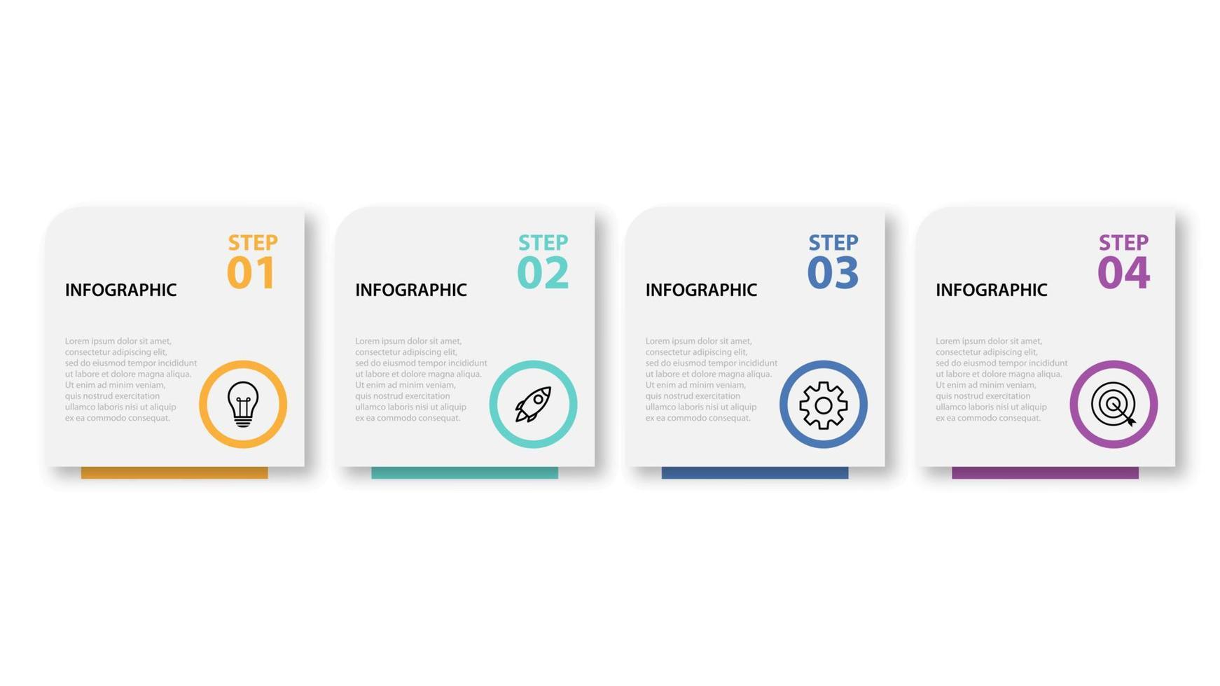 Business infographic design template with 4 options vector