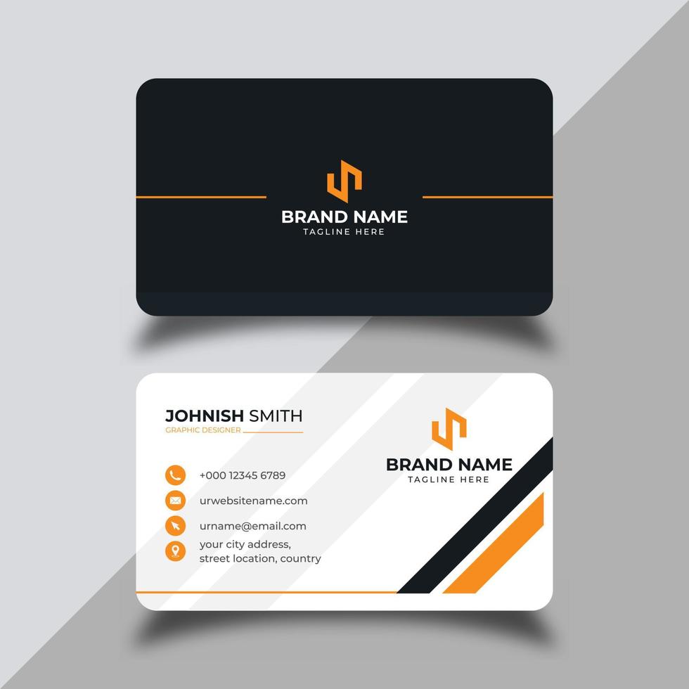 Modern professional business card design vector