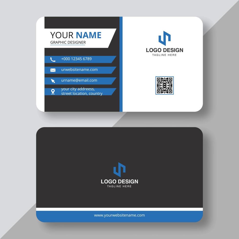 tarjeta de presentación: plantilla de tarjeta de presentación moderna, creativa y limpia. vector