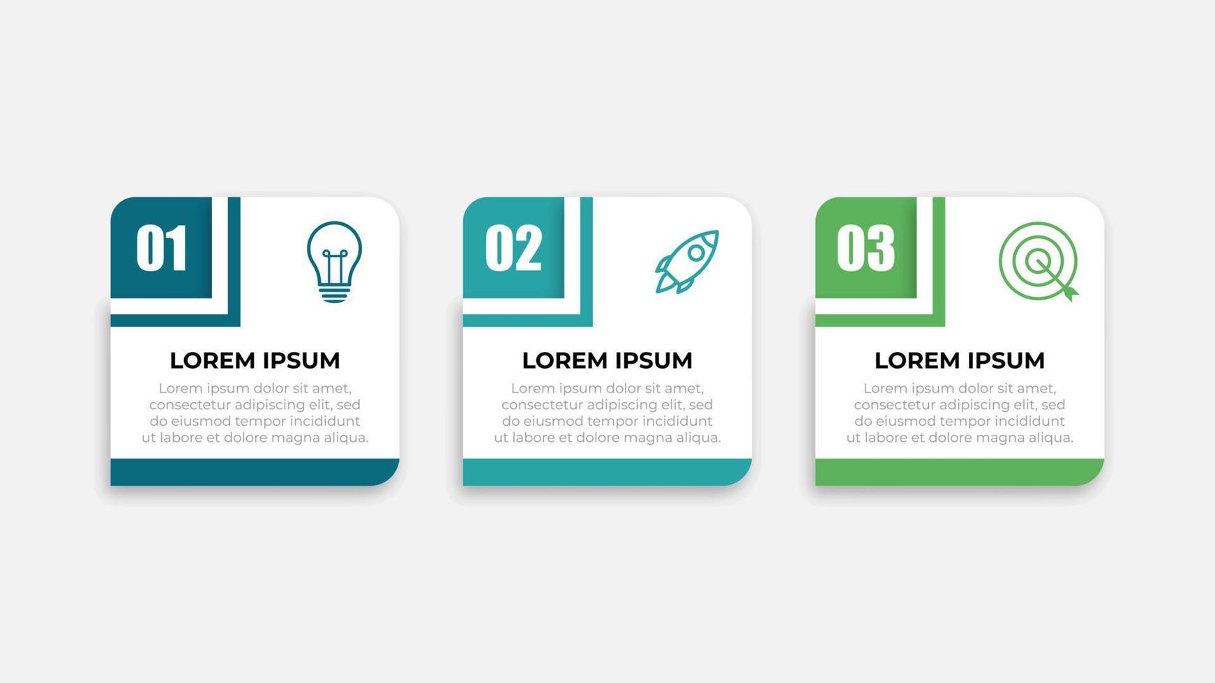 Vector infographic template with three steps or options. Illustration presentation with line elements icons. Business concept design can be used for web, brochure, diagram